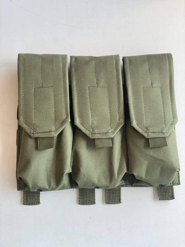 Triple AK Magazine Pouch, MOLLE Compatible, Olive Drab