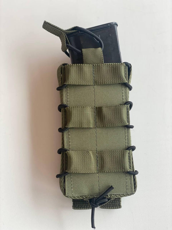 Single AK Mag Pouch with Buttons - Olive Drab