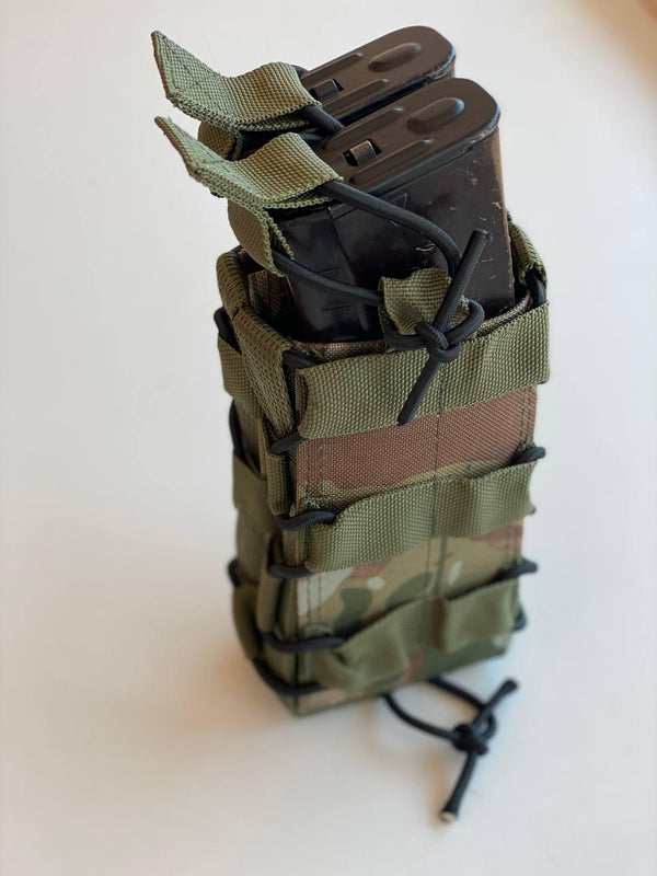 Double AK Magazine Pouch with Buttons (Multicam)