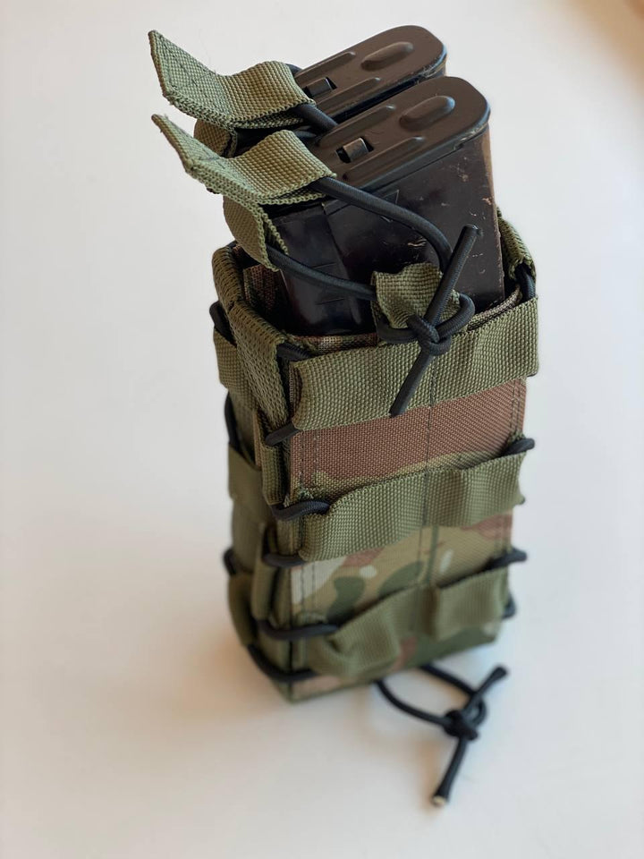 Double AK Magazine Pouch with Buttons (Multicam)