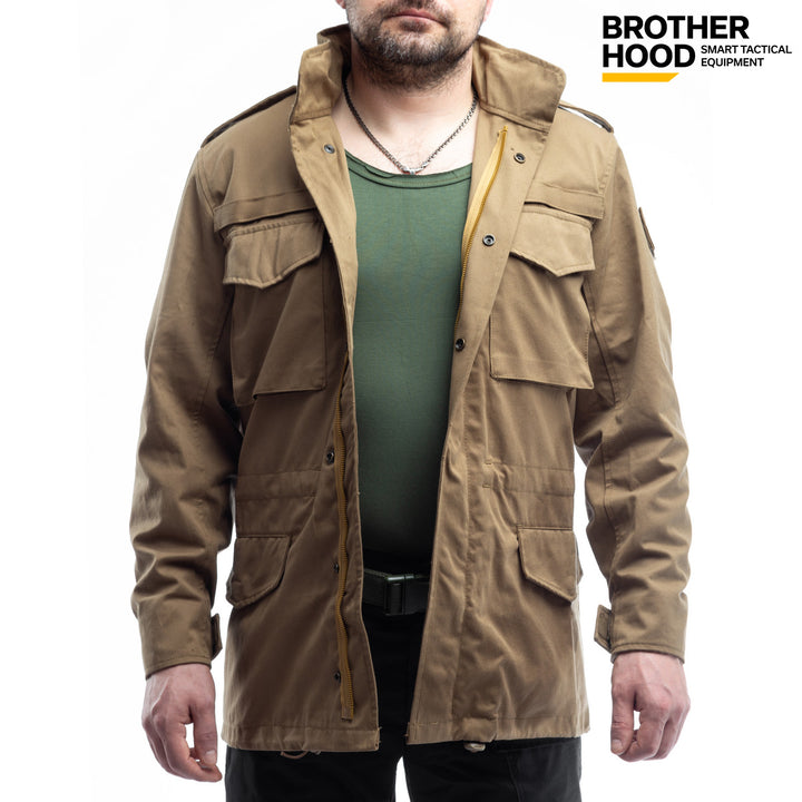 Brotherhood M65 Tactical Jacket Coyote Water-Resistant Mid-Season