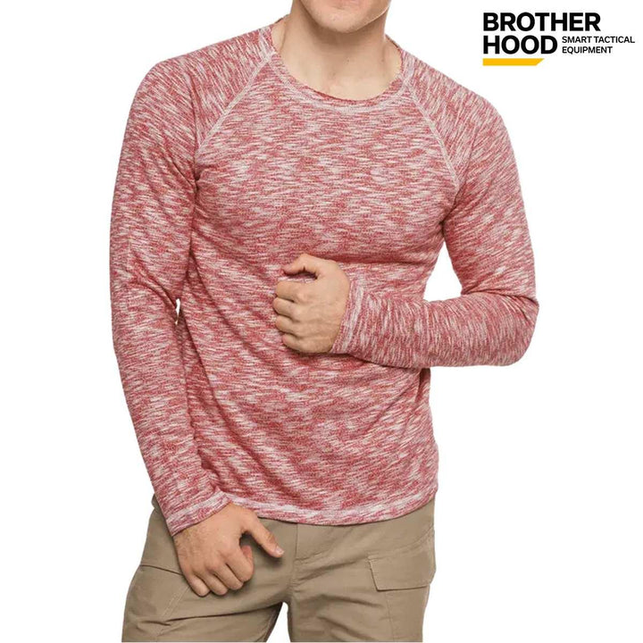 Brotherhood T.OR Men's Pullover Sweatshirt, Red Melange