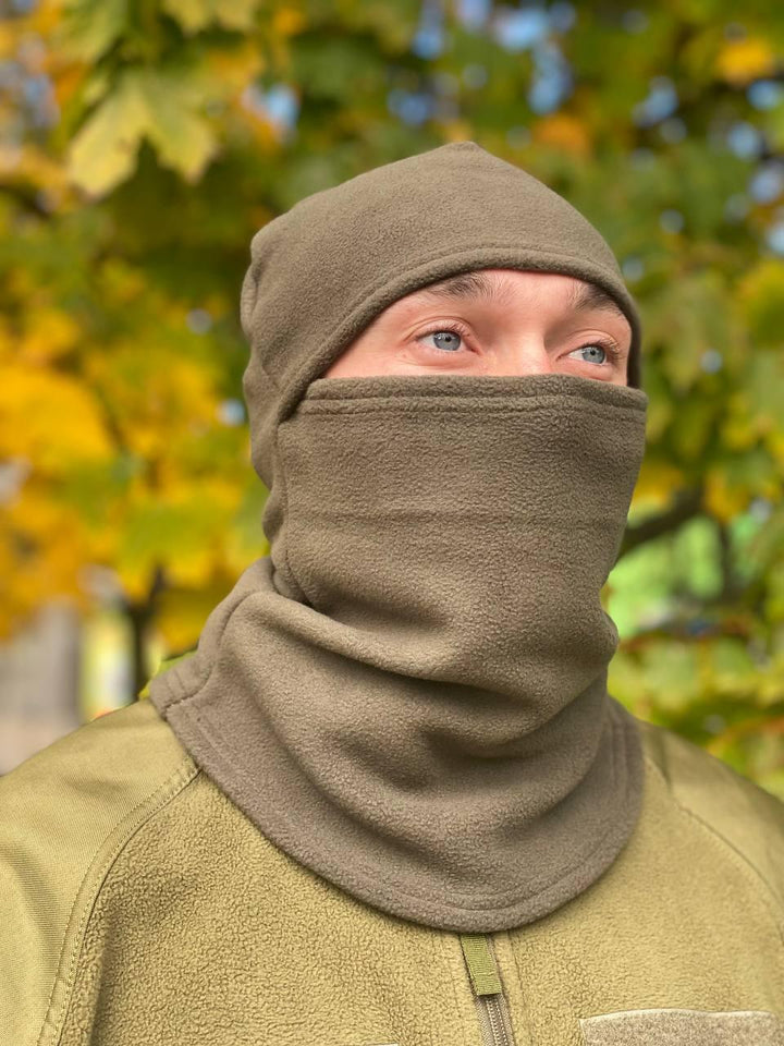 Multicam Fleece Balaclava in Olive and Black
