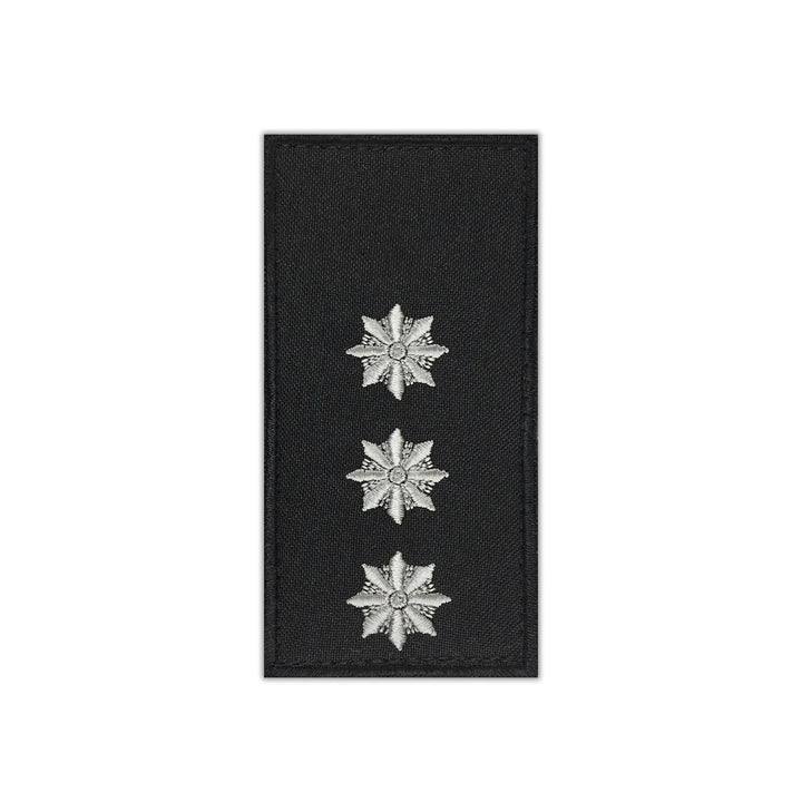 Black Police Epaulet Senior Lieutenant