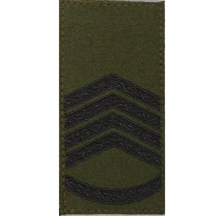Olive Velcro Chief Sergeant Rank Insignia Patch