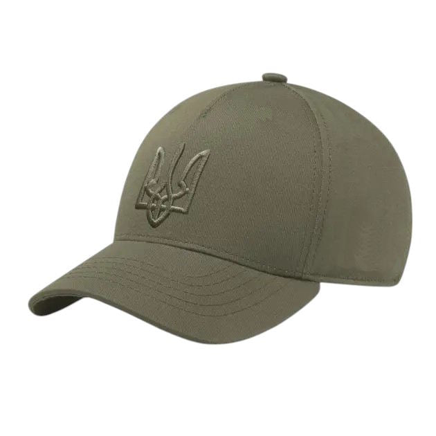 Classic Rip Stop Olive Baseball Cap "Trident", One Size