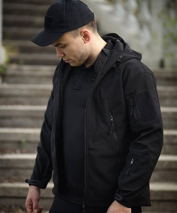 ESDY Tactical Soft Shell Jacket in Black