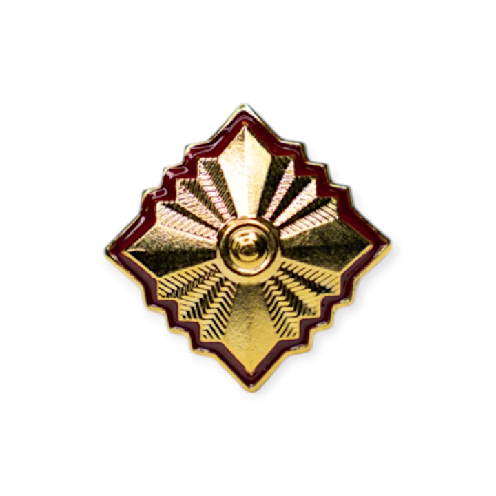 Gold Star Insignia for Ukrainian Armed Forces with Metal Clasp, 18mm