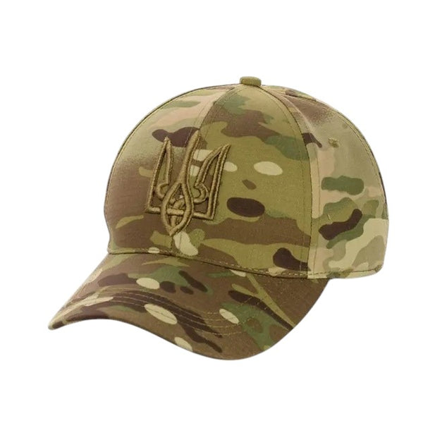 Classic Rip Stop Multicam Trident Baseball Cap, One Size