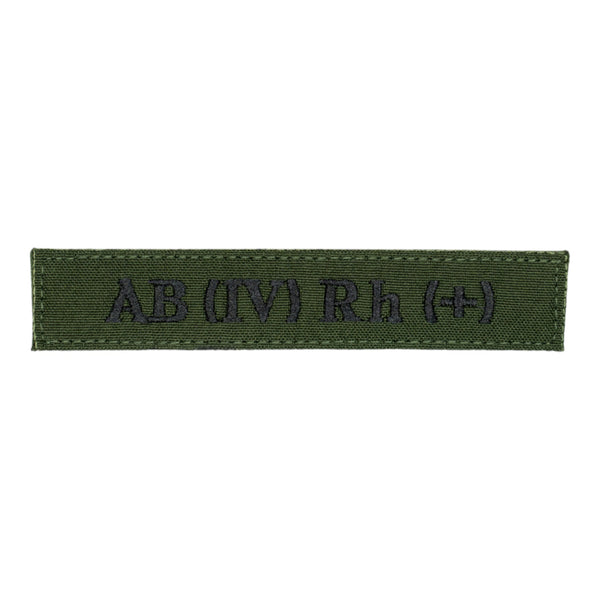 AB Blood Type Patch IV Rh (+) Olive Green