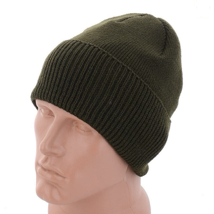 Comfort Fleece Knit Hat in Olive Green