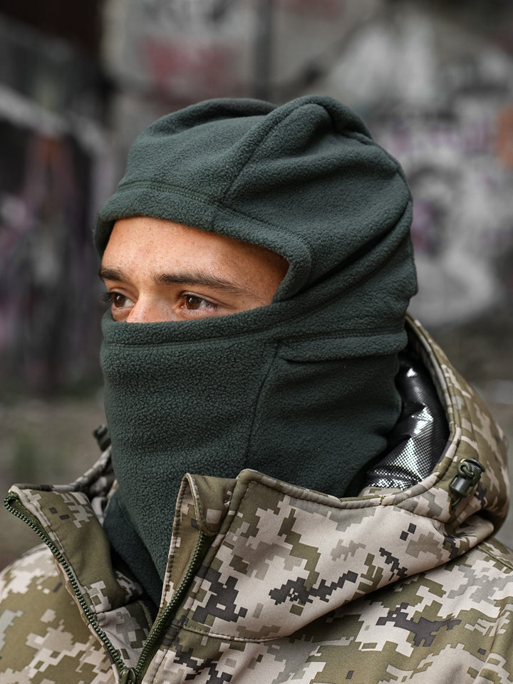 Olive Fleece Helmet Balaclava