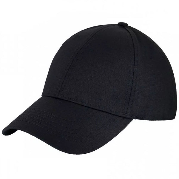 Classic Black Rip-Stop Baseball Cap