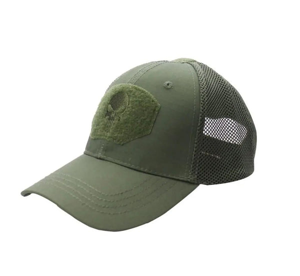 Punisher Tactical Cap Rip-Stop Fabric in Olive Color