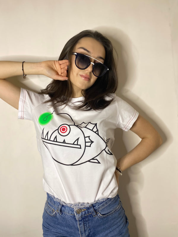 Women's Fish T-Shirt with Lantern