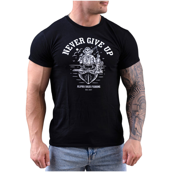 Grizzly Never Give Up T-Shirt, 2XL