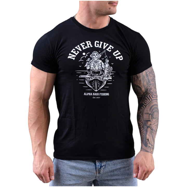 Grizzly Never Give Up T-Shirt, 2XL