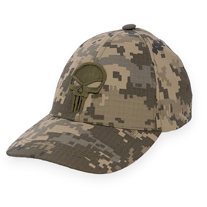 Ripstop Punisher Baseball Cap, MM14 Camo, One Size