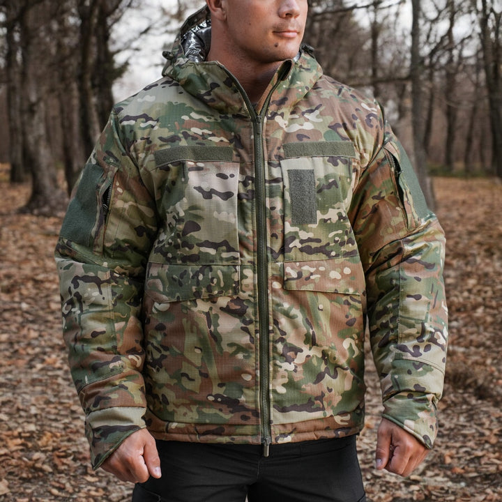 Omni-Heat Insulated Winter Jacket, Ripstop, Multicam, Size 60