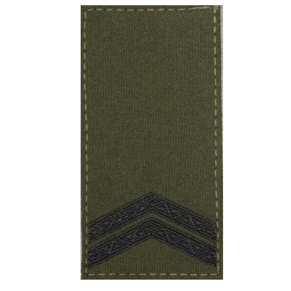 Junior Sergeant Patch with Velcro, Olive Green