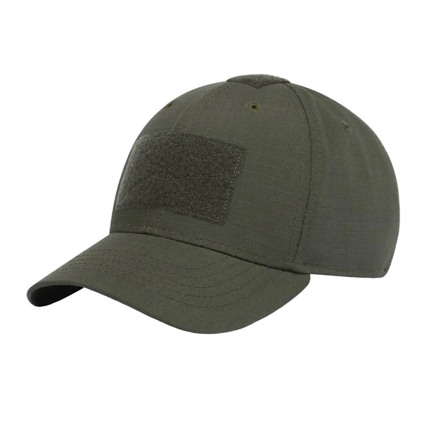 Rip-Stop Olive Baseball Cap with Velcro