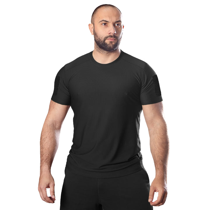 Chiton Patrol CoolPass Grid 2.0 Black T-Shirt, Size S