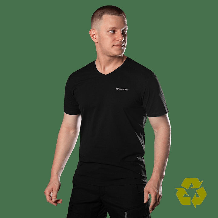 Totem V-Neck T-Shirt Black