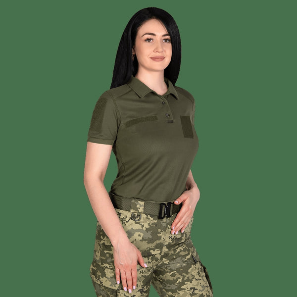 Pani Army ID LT Women's Polo Shirt, Olive Green