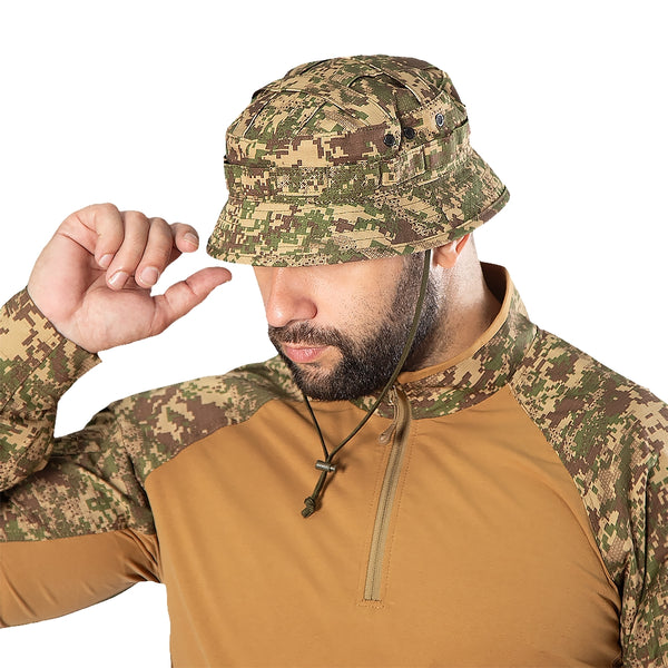 Combat Rip-Stop Teflon Panama Hat Predator Camo