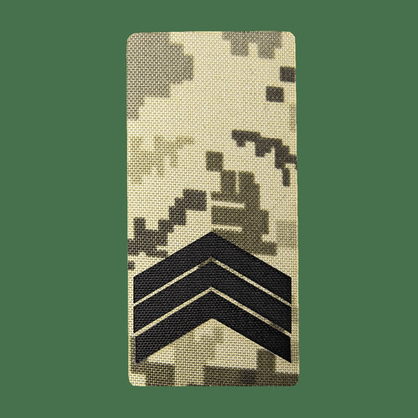 Camotec Sergeant Epaulet, 5" x 10", Pixel Camo