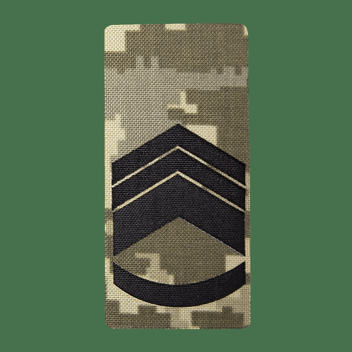 Camotec Senior Master Sergeant Epaulet, 5" x 10", Pixel Camo