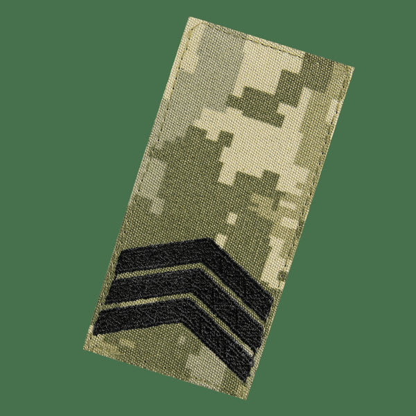 Ukrainian Armed Forces Sergeant Patch Velcro Pixel Camo