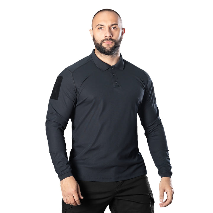 Patrol 2.0 Long Sleeve CoolPass Pique Polo Shirt, Dark Blue
