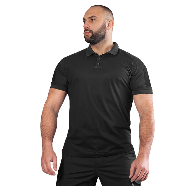 Patrol 2.0 CoolPass Pique LT Black Polo Shirt