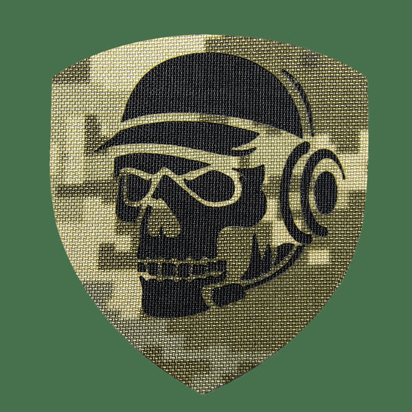 Camotec Skull Patch, 7" x 8", Pixel Camo