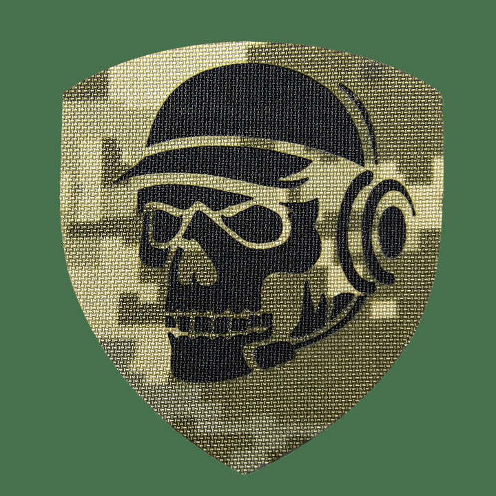 Camotec Skull Patch, 7" x 8", Pixel Camo