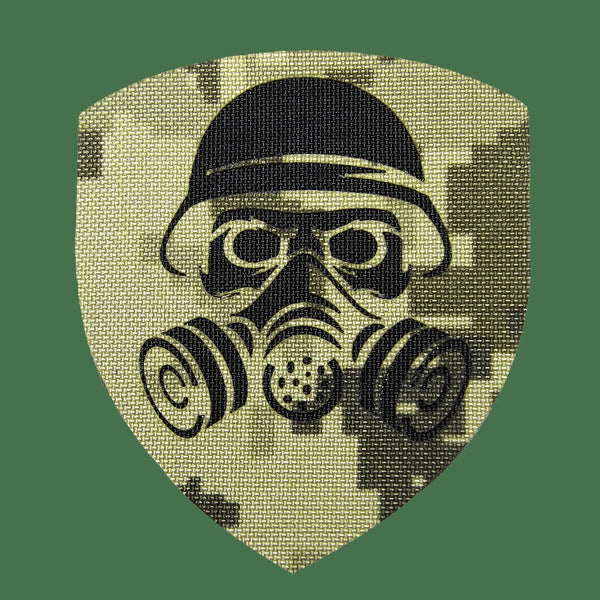 Camotec Chemical Soldier Chevron, 7" x 8", Pixel Camo