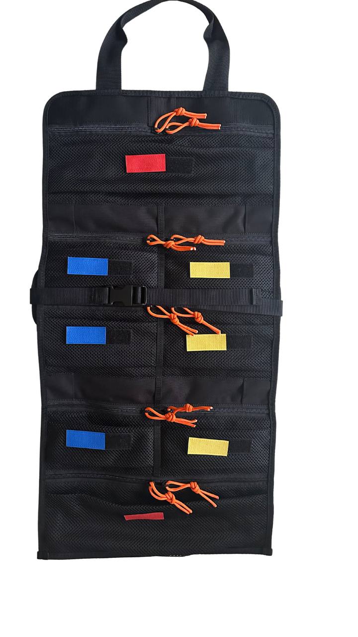 Black Car First Aid Kit with Detachable Pouch