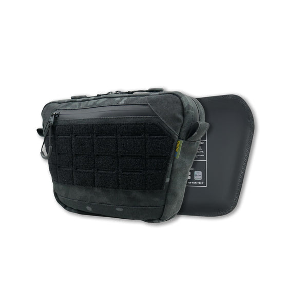 Militex GU Kiborg Tactical Bag with Level 1 Ballistic Insert, Black Multicam Cordura