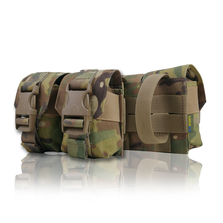 KIBORG GU Double Mag Pouch for 2 Grenades, Multicam