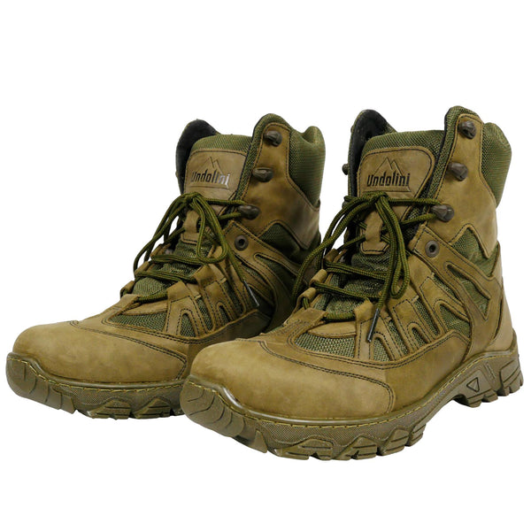 Undolini Olive Boots with Fur, Size 10 (40)