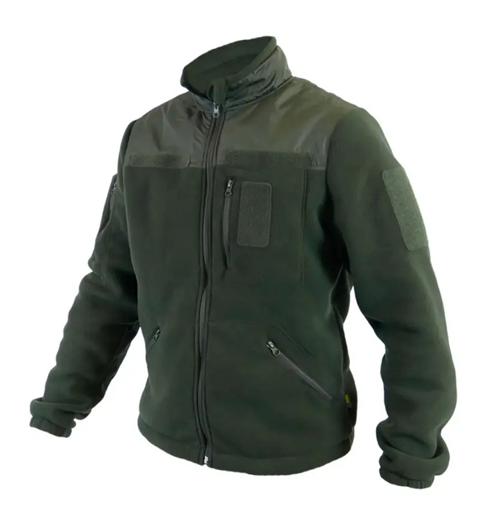 Military Fleece Hoodie, Khaki, Model 3