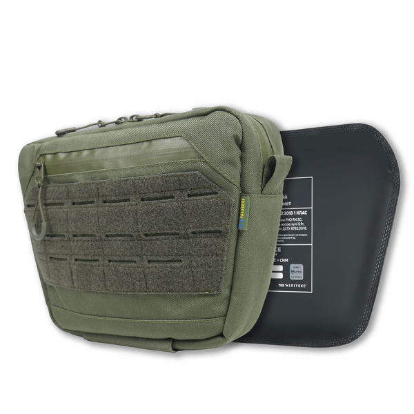 Kiborg GU XL Tactical Bag with Level 1 Ballistic Insert, Khaki Cordura