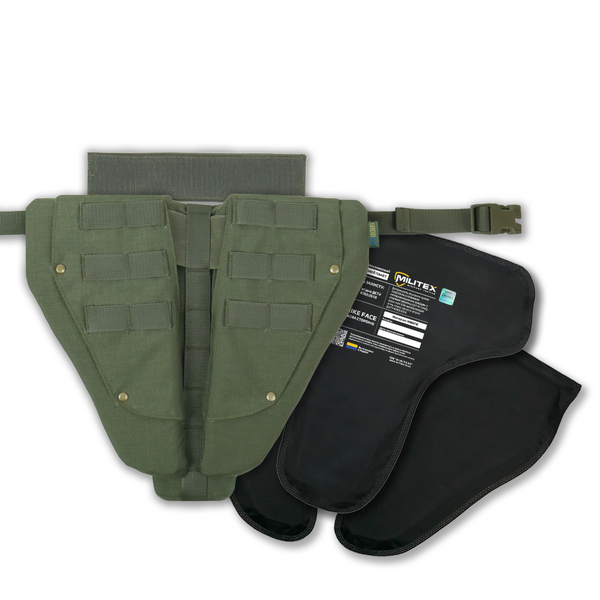 Kiborg Triple Protection Groin Guard with Level 2 Ballistic Protection, Khaki
