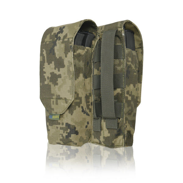 KIBORG GU Double Mag Pouch, Pixel Camo