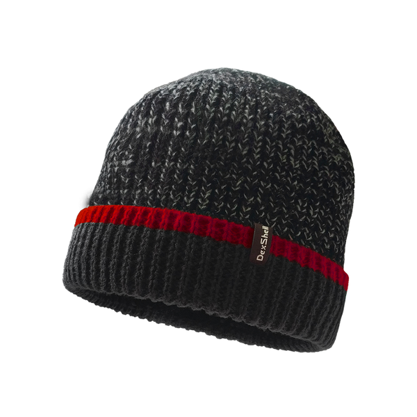 Dexshell Waterproof Hat, Size S/M (22-23 in), Red Stripe