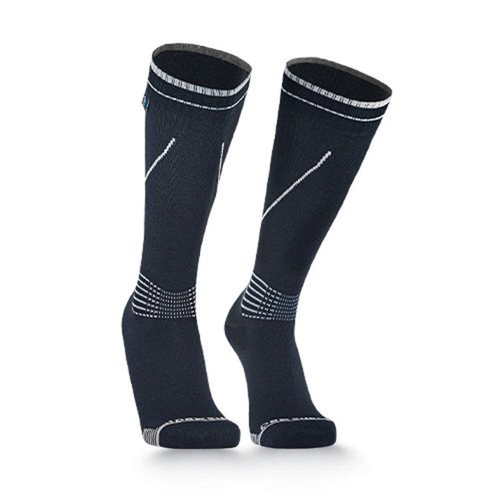 Dexshell Longlite 2.0 Waterproof Socks, Gray Stripes, Size S (36-38)