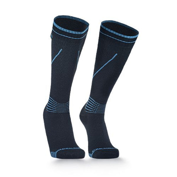 Dexshell Longlite 2.0 Waterproof Socks, Blue Stripes, Size M (39-42)