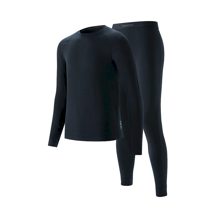 Naturehike NH22NY001 Men's Thermal Underwear Set, Black, XXL, Mid-Season